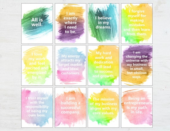 printable affirmation free adults for cards of Cards Words Affirmation Positive Affirmations