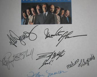 The West Wing Signed TV Script Screenplay Autograph X11 Rob Lowe Martin Sheen Allison Janney Aaron Sorkin Moira Kelly Dule Hill John Spencer