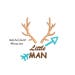 Little Man Antlers Embroidery Design - 3 sizes instant download Deer Antler little man embroidery
