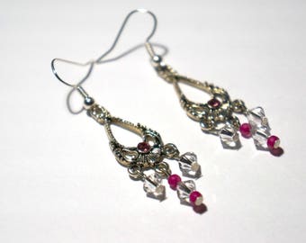 Pink Chandelier Earrings