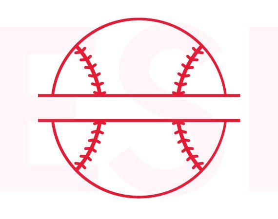 Download Baseball svg Baseball split monogram SVG DXF EPS svg