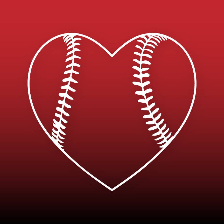 Baseball heart svg Baseball svg files Baseball cut file for cricut