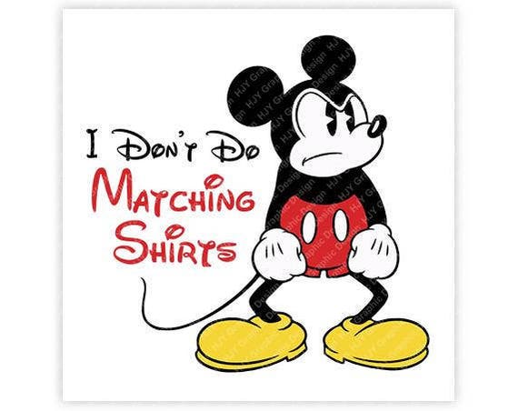 Download Disney Mickey Mouse I Don't Do Matching Shirts Ears