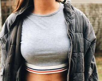 Patriotic cropped tank top