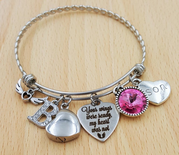 Urn Bracelet Urn Jewelry Sympathy Bracelet Sympathy Gift In Memory of Son Memorial Bracelet Loss of Son Loss of a Child Urn Bracelet Husband