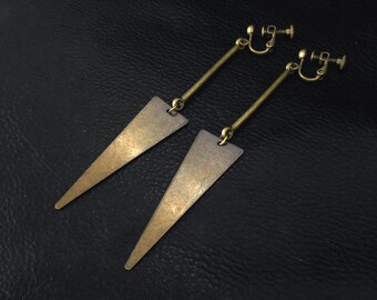 Geometric statement earrings, minimalist geo shoulder dusters