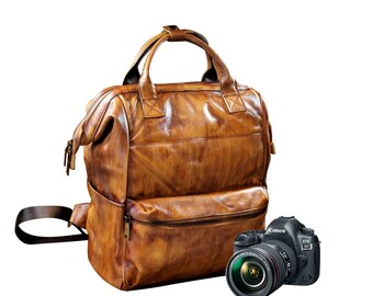 Camera Backpack, Dsrl Backpack, Camera Bag, Dsrl Camera Bag, Leather Camera Bag, Leather Camera Backpack, Dsrl Bag, Brown Camera Backpack