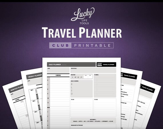 Travel Planner - CLUB Printable Worksheet