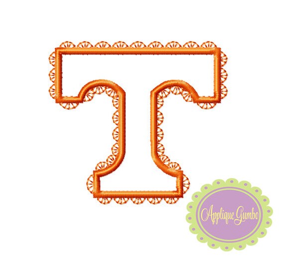 Girly Tennessee Vols T Machine Embroidery Applique Design