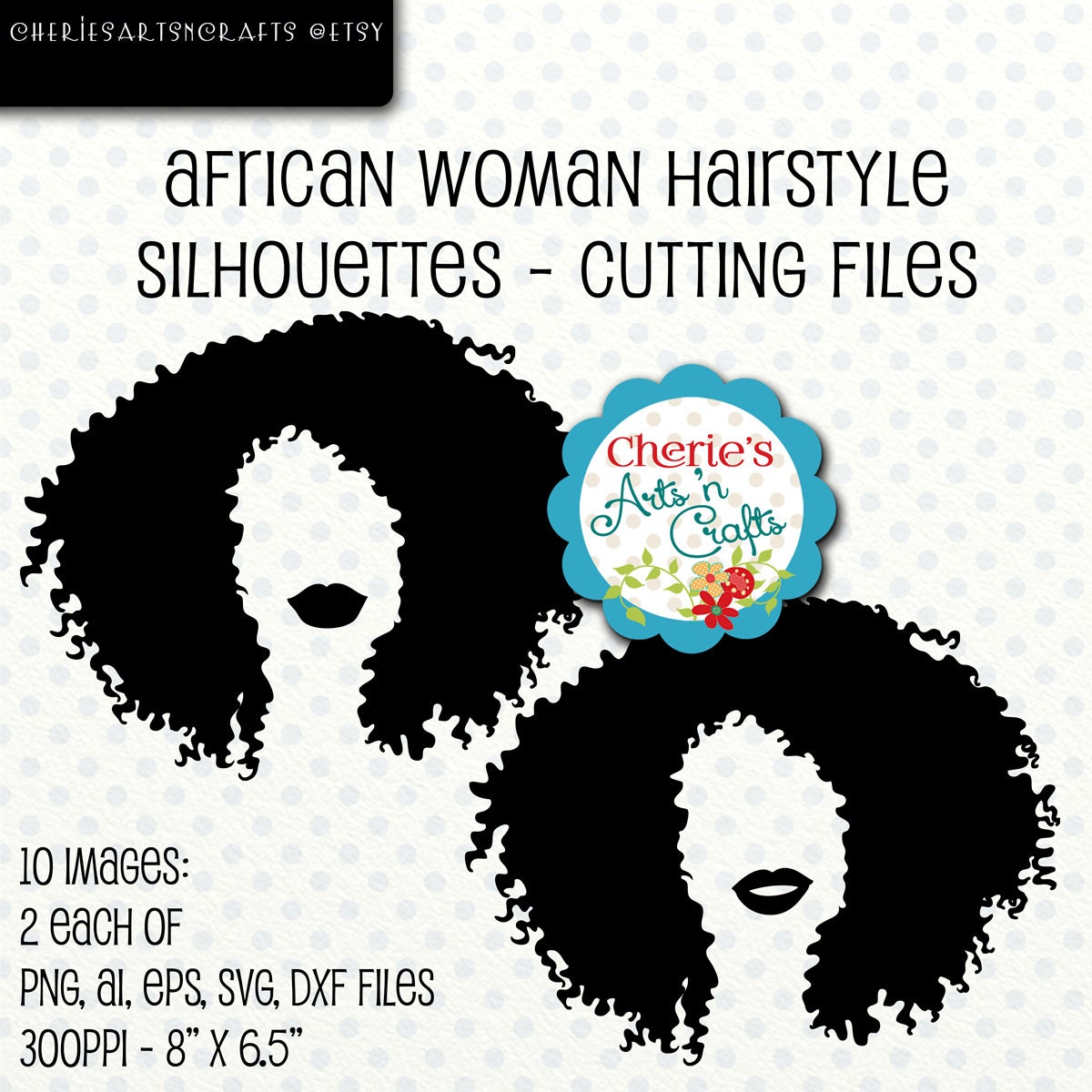 African Woman Hairstyle Silhouettes Women Silhouettes