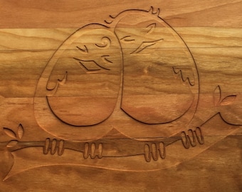 Love birds cutting board
