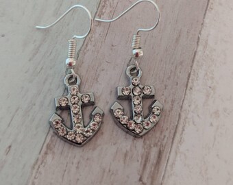 Anchor earrings, nautical earrings, sailor earrings, summer earrings, beach earrings, boat earrings, sailor gifts, gifts for her,