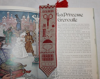 Bookmarks seam embroidery linen