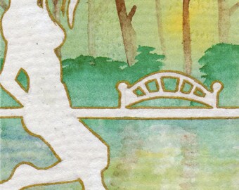 ACEO - Reflection - Original watercolour