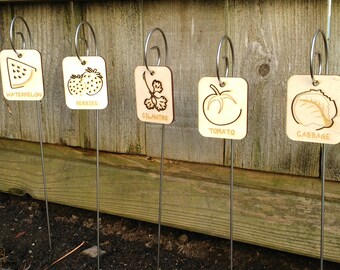 Garden Stakes, Stainless Steel, 18" tall and sturdy, Displays Garden Markers Beautifully, Must be purchased with garden markers from my shop