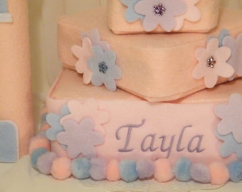 Princess Castle Personalized Decorating Toy Felt Cake