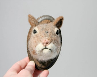 Wool Faux Taxidermy Squirrel (Sciuridae)