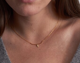 Simple Diamond Necklace • Delicate Gold Necklace • Elegant CZ Necklace • Gift for Her • Layering Necklace • Everyday Necklace