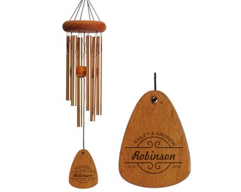 Anniversary Wind Chime, Engraved Wind Chime, Monogrammed, Anniversary Gift, 5 Year Anniversary, 5th Anniversary, Gift for Her, Couple Gift