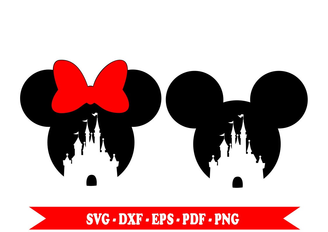 Minnie Mickey Mouse Disney Castle svg download in digital