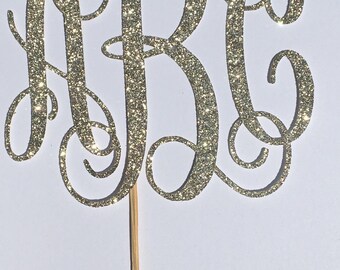 Monogram cake topper - LARGE