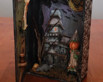 Halloween Configuration Cabinet. Mixed Media