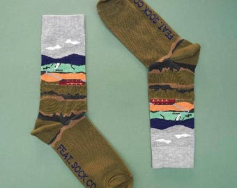 Unisex Iceland Waterfall Socks