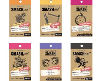 K&Company Specialty SMASH Note Pads in 6 New Styles That's Entertainment Blank Past Present Future Special Occasions Top 10 or Word of Mouth