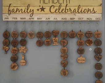 Engraved Wood Family Celebration Board