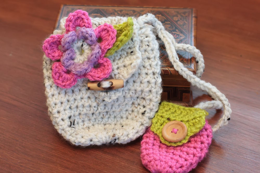 Crochet Bag Pattern Little Girl Flower Purse 50