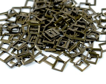 100 Pieces Antique Brass 7x7 mm Sqaure Findings