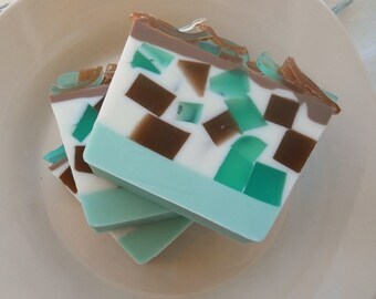 Moroccan Mint Soap/ glycerin soap/ Vegan Soap/ homemade soap/ handmade soap/ minty soap