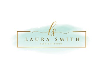 INSTANT DOWNLOAD - Photography Logo, Fashion Studio Logo, Wedding Photography, Photo Watermark, Initials, Watercolor, Glitter, Boutique Logo