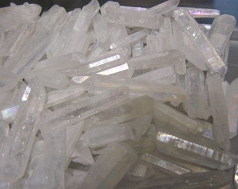 Angel aura Quartz crystals natural terminated 10 crystal lot