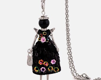 Wings Fashion Doll Pendant necklace,Vintage charms,women,daughters,friends