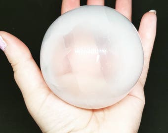 LARGE Selenite Crystal Ball, Selenite Sphere, Crystal Ball, Selenite Ball, Selenite Crystal