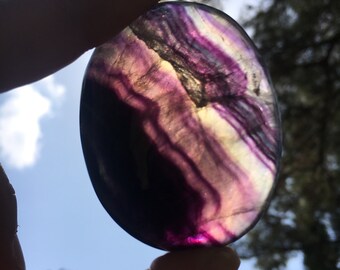 Fluorite Palm Stone #2