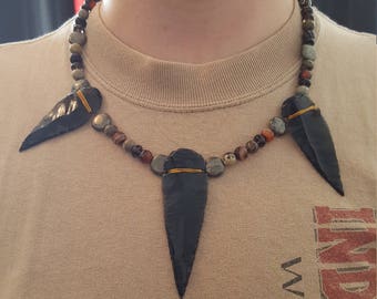 Obsidian Arrowhead Necklace