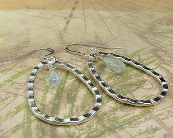 A Touch Of Blue Quartz - Earrings