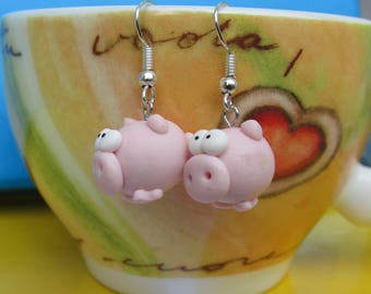 Little Pink Pigs Handmade Polymer Clay