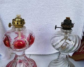 Set of 5 Antique Kerosene lamps