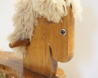 Horse Nursery Decor - Wooden Rocking Horse - Vintage Rocking Horse - Horse Decor - Vintage First Birthday - Riding Horse - Wooden Horse Toy