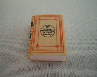 Miniature Book ~ Dictionary ~ Webster's Dictionary ~ Vintage ~ Library ~ Miniature ~ Fairy Garden ~ Dollhouse ~ Accessories