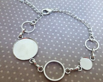 free shipping in UK - Pack of 3 – Iron Bracelet Setting with 16 and 8 mm Base