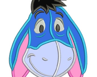 Eeyore Holding a Flower Applique Design Embroidery Design