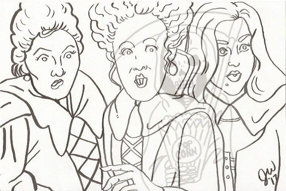 Hocus Pocus Movie Coloring Pages / Hocus Pocus Coloring Pages | Etsy