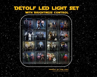 USB LED Light Set for Ikea Detolf with Brightness Control - Pure White Color Tone