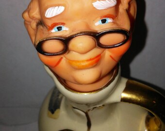 Tiny Grand Pa Head, 2 Inch Head, Grand Pa Doll, Primitive Craft Part
