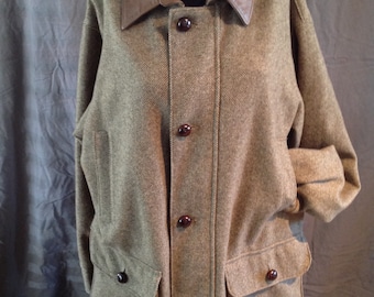 Koolah Jacket Wool/Leather Made in Canada Men's Large