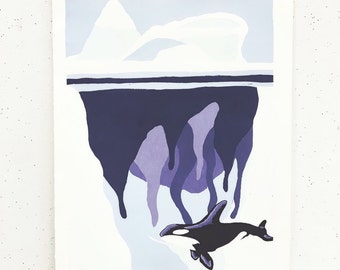 artic orca screenprint